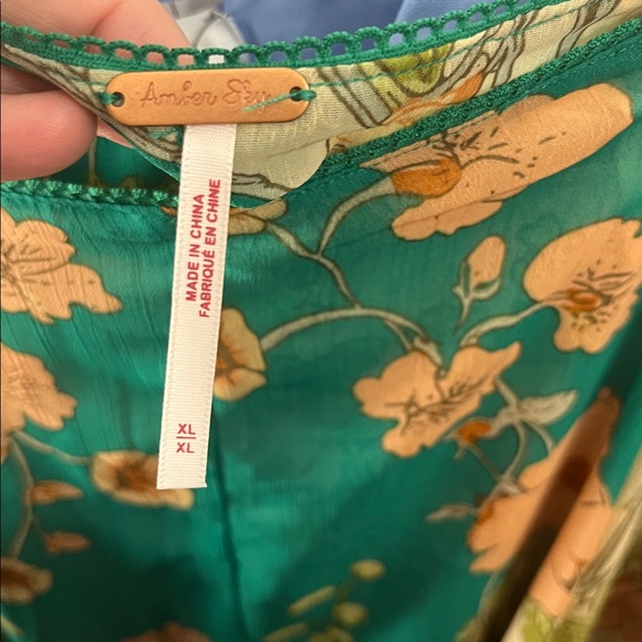 457. AMBER SKY chiffon maxi floral skirt NWT - Picture 5 of 6